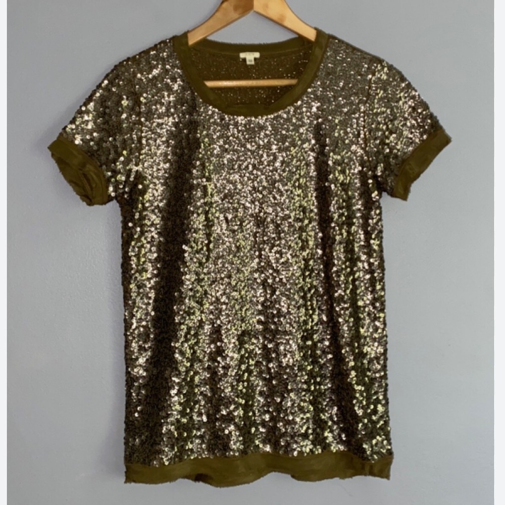 J. Crew sequin tshirt